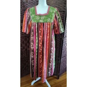 Vermont Country Store Prairie Dress Size L Colorful Cottagecore Floral Garden